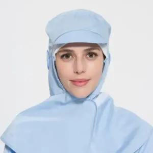 하늘색 마스크 고리 어깨 위생모 주방모자 위생모자 조리모 조리모자 식품 공장