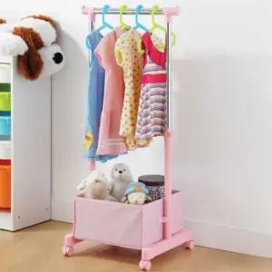 아기행거 아기옷행거 어린이 행거 핑크