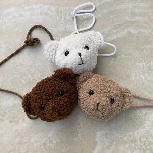 뽀글이 털 곰돌이 인형 복주머니 미니백 귀여운가방어린이 핸드폰 크로스 키즈 미니 털백