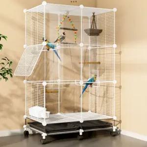앵무새집 케이지 앵무새 큰 사육장 스탠드 잉꼬 대형새장