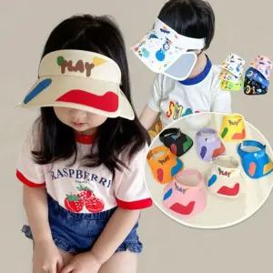 (앙상블) 아동 옆날개 사이드 챙 모자 썬캡 여름 키즈아기바이저 어린이선 어린이 애기 자외차단 벙거지 유