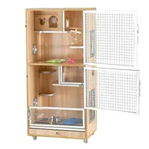 대형 친칠라 하우스 고양이 철장 사육 리빙용품 양문형