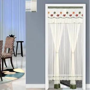 레이스 문가리개 커튼 방문 주방 가림막 120x210cm 가리게 입구 바란스 베란다