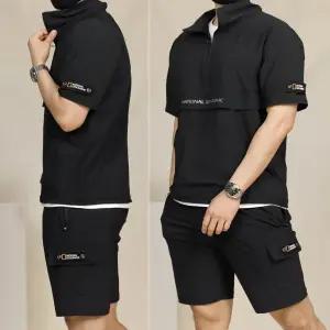 내셔널지오그래픽 IW 와펜 아노락 아이스 반팔 트레이닝복 세트 - 봄 여름 신상(남여공용)