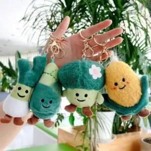 열쇠고리 배추 자동차 야채친구 인형키링 키체인