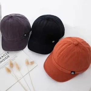 캠핑모자 여성 머리작은여자 숏캡 여자야구모자 나들이 챙짧은모자 챙모자