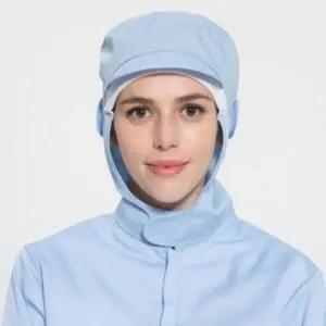 하늘색 마스크 고리 풀커버 위생모 주방모자 위생모자 조리모 조리모자 식품 공장