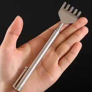 휴대용 길이조절 효자손 (5단계) 미니 접이식 효도손 스텐소재 시원한 마사지기