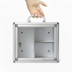 벽걸이 알루미늄 구급함 중형 상비약 구급상자약통 업소용 휴대용 비상약보관함 관함