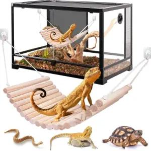 보돌로 파충류 다리 수염 드래곤 해먹 도마뱀 탱크 등반 액세서리 서식지용 장식 햄스터 케이지 12인치