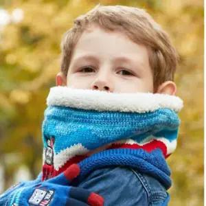 플라이봇 넥워머 아동 방한 목도리 겨울 니트 머플러 어린이 퍼목도리 털목도리 키즈