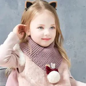 로라앨리 아동 넥워머 방한 목도리 겨울 니트 머플러 어린이 퍼목도리 털목도리 키즈