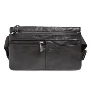 가죽 바디백 여행 보조 검정 힙색 가방 허리색 복대 남자웨이스트백 여행용힙색