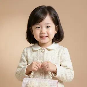 브로든컴퍼니 두돌여아선물 유아악세사리 2세장난감 여자아이생일 조카 외출가방공주 트위드아기 여아백 보