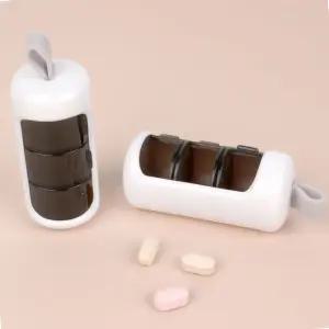 수납함 휴대용 3구 약보관함 케이스관통 출장약통 여행 요일 요일약 투명 알약 알약통 비타민