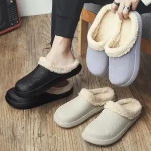 EVA 캐주얼 남성 방한 털 슬리퍼 방한화 털신발 겨울신발 털슬리퍼 가벼운슬리퍼