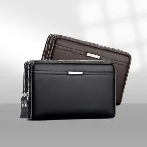 실용적인 남자 회사원 더블지퍼 휴대폰 지갑 클러치백 남자클러치백 데일리룩 단정한코디