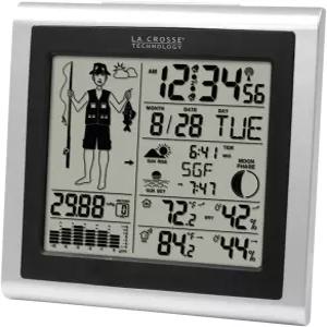 라크로스 테크놀로지 308-1451 원자력 예보소 어부 콘 내부/외부 온도 습도 기압계 일출/일몰 듀얼 알람