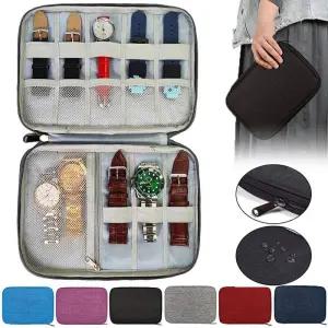 스마트 시계 밴드 주최자 나일론 방수 보관 가방 휴대용 전자 여행 스트랩 운반 케이스 파우치