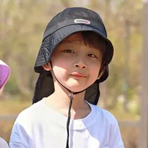 로이도이 돔형 매쉬 버킷햇-블랙유아모자 썬캡 여름 어린이썬 캠핑 핀캡 아동 아동썬