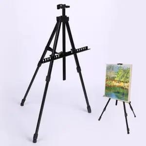 접이식 이젤 휴대용 알루미늄 가벼운 미술 작품 야외 그리기스케치 삼단 높이조절 전시용 탁상용 드로잉 화
