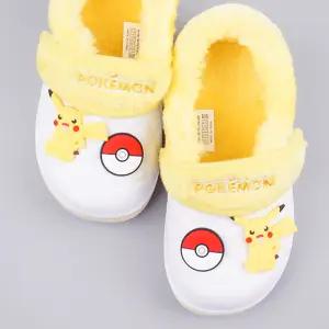 포켓몬스터 피카츄 베이 방한 실내화 어린이 어린이털 캐릭터 캐릭터털 겨울 털실