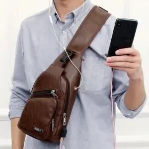 남성 일상 패션 다양한 수납력 데일리 레더 슬링백 캐주얼백팩 남자중저가가방