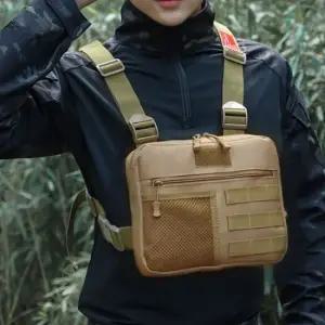 남성 밀리터리 체스트백 마라톤 등산 운동 조끼 가방 가슴가방 체스트백 앞가방