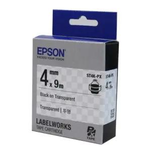 EPSON)라벨프린터리본(ST4K)투명 흑문자 엡손 용품 용리본 라벨지 프린터지 테이프