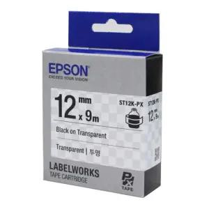 EPSON)라벨프린터리본(ST12K)투명 흑문자 엡손 용품 용리본 라벨지 프린터지 테이프