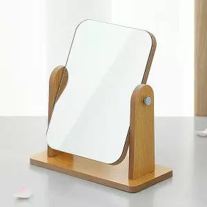 [에이치플러스몰]bns 우드 스탠드 거울 각도조절 화장대 탁상거울