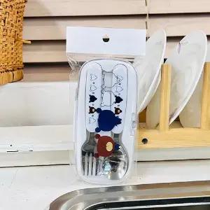 베어 스푼포크 케이스 세트식기 캐릭터 어린이 셋트