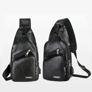 ELG 크로스백 메신저백 남자미니 래더 옆으로매는가방 남자크로스백 가죽크로스백