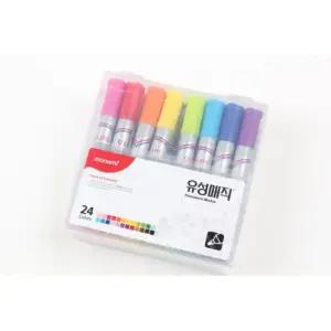 유성 매직 세트 24색 둥근닙 2mm 모나미 마카문구용 매직펜 화물펜 필기 필기구 필기용 사무용