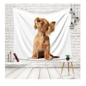 특대 음악강아지 패브릭 포스터 가림막 커튼 가리개 주방 바란스커텐 가리개천 천가림막 가림막천 천가리개