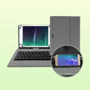C타입 슬림 접이식 스마트폰 키보드 북커버 7-8카바 태블릿 스탠드 보호 케이스