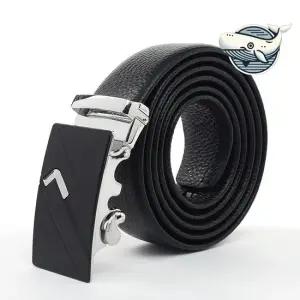 세련된 자동버클 블랙 소가죽 남성 정장벨트 남성벨트 양복벨트 세미정장벨트