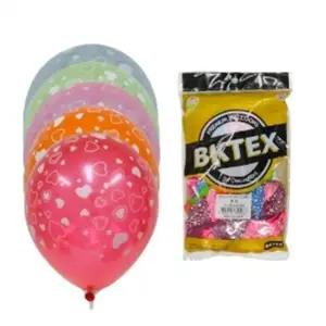 25cm 펄 하트전체인쇄풍선 혼합(50입)