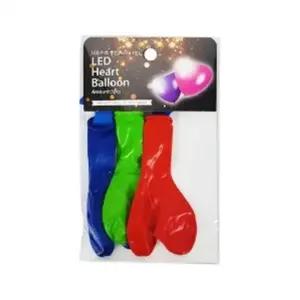 LED풍선 25cm 하트풍선 (3입)