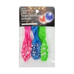 LED풍선 하트전체인쇄풍선 (3입)