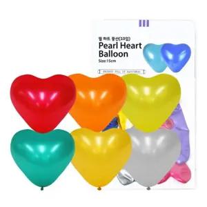 15cm 펄 하트 풍선 (10입)