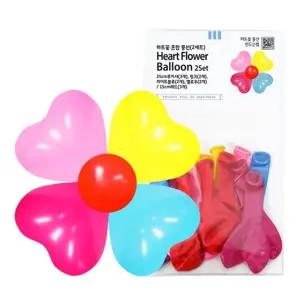 하트꽃 풍선 혼합 (2세트)