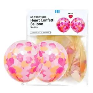 30cm 하트 컨페티풍선 (5입)