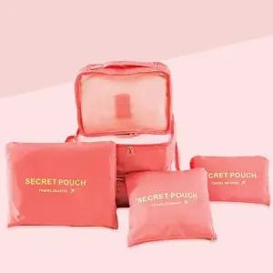 여행용파우치6종세트 캐리어 정리 파우치 여행파우치 방수여행용파우치 세면도구파우치