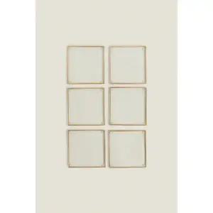 자라 ZARA 메탈 및 유리 소재 코스터 세트 6개 - 골드1262061