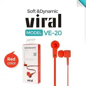 바이럴 칼국수 이어폰 Viral 20 레드커널형 다용도 리모콘 마이크 휴대폰 스마트폰 음향 커널형