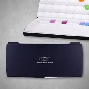 미젤로 더블데커팔레트 72칸 MWP-1772)전문가 핸드파 물감 빨렛 팔트 수채화 수채화빨 빠레뜨 레뜨 술레 렛