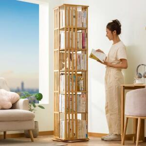 360도 회전 책장 바닥 선반 책꽂이 학생 인터넷 수납 유명인 심플
