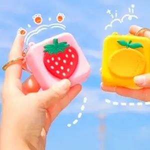 실리콘 가방걸이 미니파우치 실리콘파우치 이어폰케이스 아이팟케이스 동전파우치