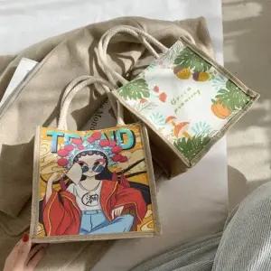 여학생 캐주얼 패션 소품 작은 가방 캔버스 에코백 캔버스백 캔버스가방 미니캔버스백